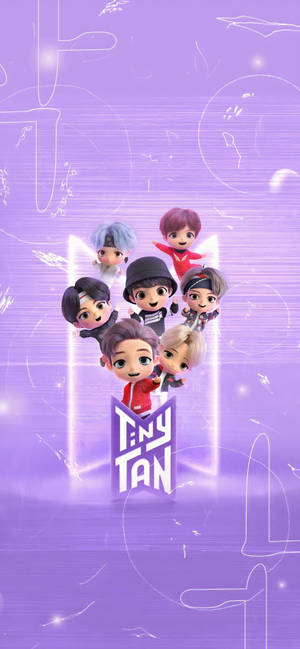 BTS Tinytan 淡紫肖像壁纸 — iPhone 11 Pro 壁纸