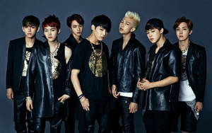 BTS 黑色团体照壁纸