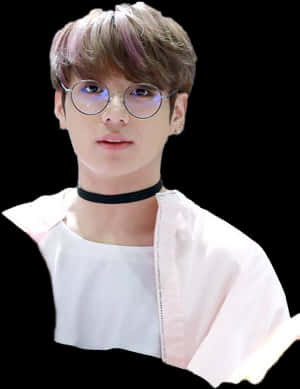 BTS成员眼镜与颈链