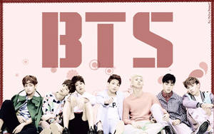 BTS粉色团体合照壁纸 — 防弹少年团合照动图 壁纸