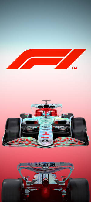 F1 iPhone标志渐变背景 — Pixel 11 壁纸