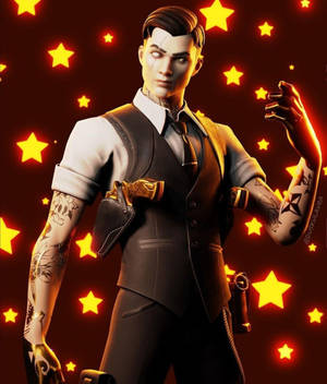 Fortnite Midas金色星空背景壁纸 — Tecno Phantom V Fold2 壁纸