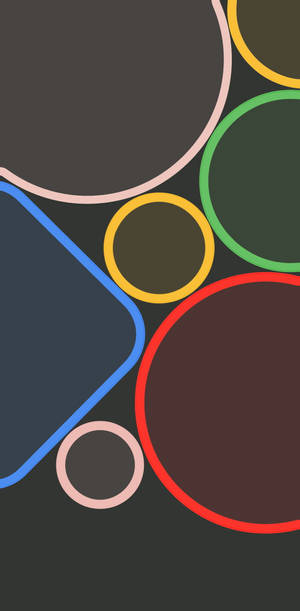Google Pixel 4 暗色模式几何图形壁纸。