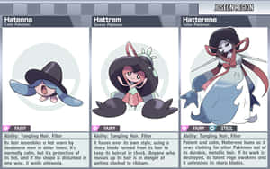 Hatenna、Hattrem与Hatterene及其描述 — 电子游戏 壁纸