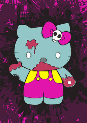 Hello Kitty 万圣节恐怖白眼壁纸 — 凯蒂猫万圣节 壁纸