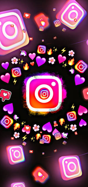 Instagram图标与表情符号壁纸 — iPhone 14 壁纸