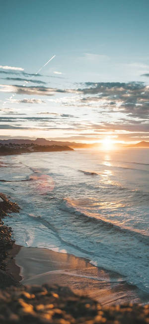 iPhone 12 Pro 海滩日落 — iPhone 壁纸