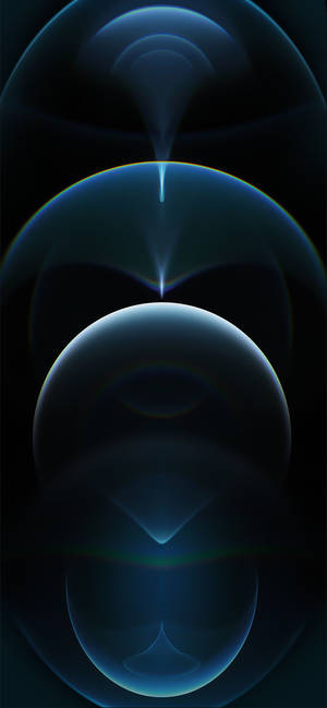 iPhone 13 蓝色抽象圆圈壁纸 — iPhone 14 Plus 壁纸