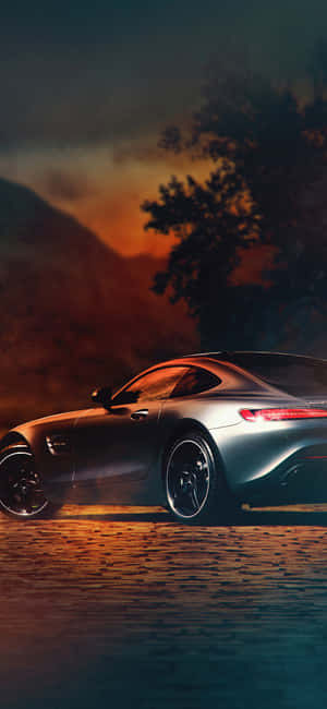 iPhone X AMG GT-R背景 — 荣耀400 壁纸
