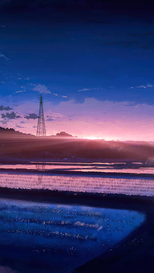 iPhone上展现的日本美学静谧画面 — 日落天空 壁纸