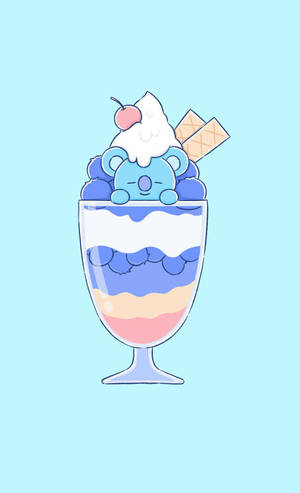 KOYA BT21 冰淇淋壁纸 — Galaxy Tab S9 FE 壁纸