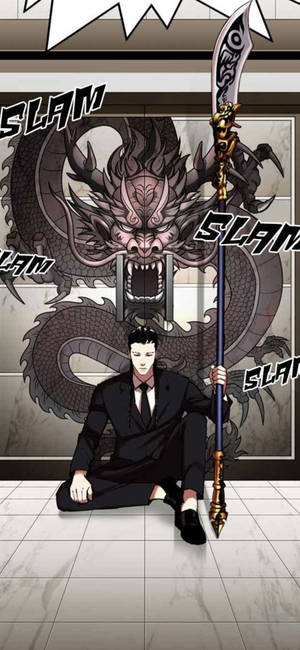 Lookism 手持武器的Xiaolong 壁纸 — iPhone 14 壁纸