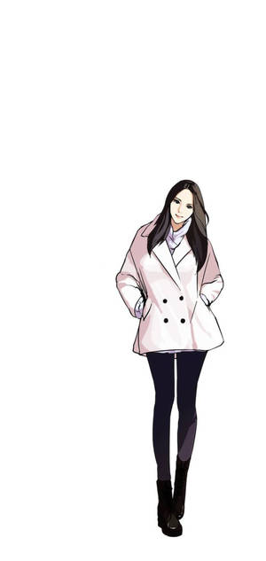 Lookism 晶姐穿大衣壁纸 — iPhone 11 Pro Max 壁纸