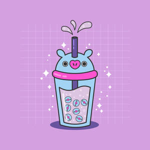 Mang Bt21波霸奶茶壁纸 — Pixel Watch 4 壁纸