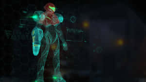 Metroid Dread — 霓虹蓝 壁纸