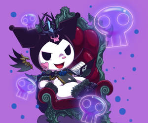 My Melody Kuromi 坐在王座上