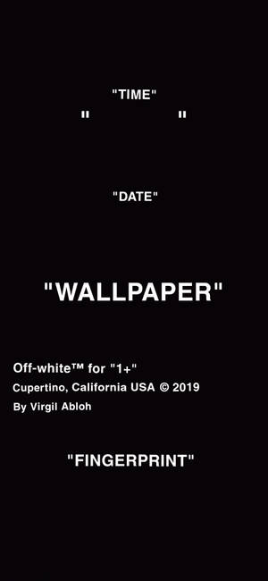 Off White iPhone黑色壁纸 — iPhone 17e 壁纸