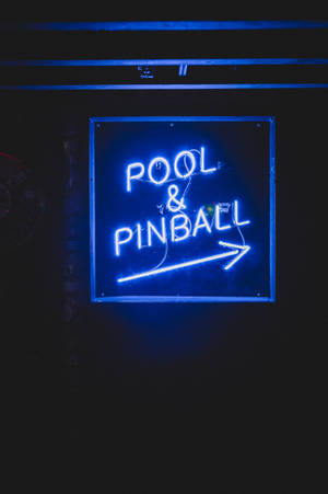 Pool & Pinball 蓝色霓虹 iPhone — 小米平板8 壁纸