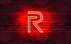 Realme 红色霓虹标志 — 霓虹红 壁纸