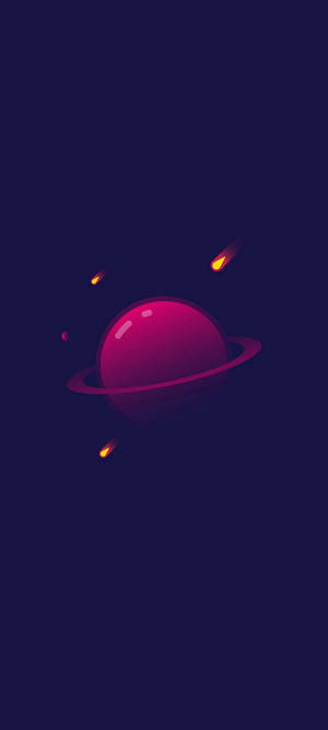 Samsung S21 Ultra 土星与彗星壁纸 — 1440x3200 壁纸