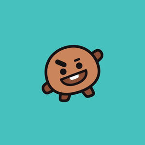 Shooky BT21蓝绿色海报壁纸 — Pixel Watch 壁纸