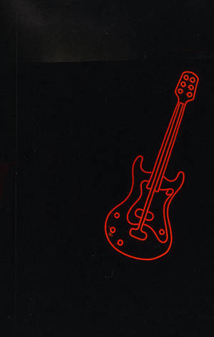 Neon red guitar wallpaper artwork. — Galaxy Tab 壁纸