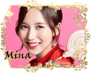 Twice Mina 花卉相框