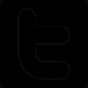 Twitter标志矢量图 - 黑白Twitter标志PNG