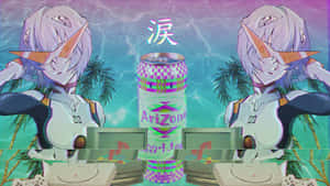 Vaporwave动漫《新世纪福音战士》 — 霓虹 壁纸