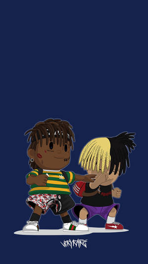 XXXTentacion与Juice Wrld动漫风格 — Xxxtentacion 动漫 壁纸