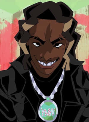 YNW Melly 动画风格卡通壁纸 — Kindle 壁纸