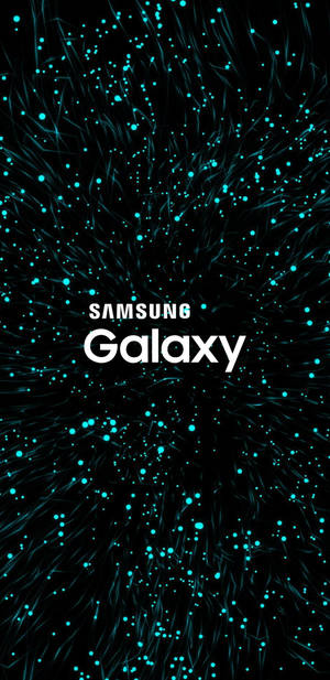 三星Galaxy抽象青色光纹 — 银河手机 壁纸