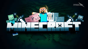 Steve Minecraft 文字标志壁纸