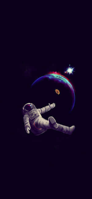 宇航员iPhone — Pixel 8 壁纸