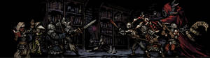 双屏《暗黑地牢》死灵法师对阵英雄高清壁纸 — 3840x1080 壁纸