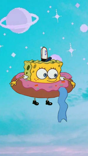 可爱美学海绵宝宝卡通壁纸。