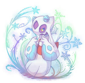 优雅雪妖女插画 — 动漫手机 壁纸
