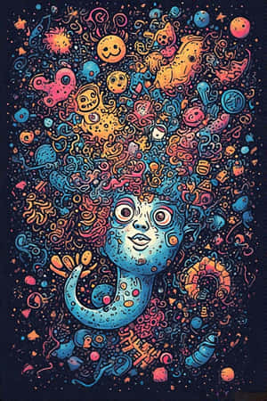 俏皮,涂鸦,数字艺术,古怪,创意,流畅线条,时尚,趣味,壁纸 — iPhone 4 壁纸