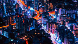 霓虹城市背景 — 霓虹城市 壁纸