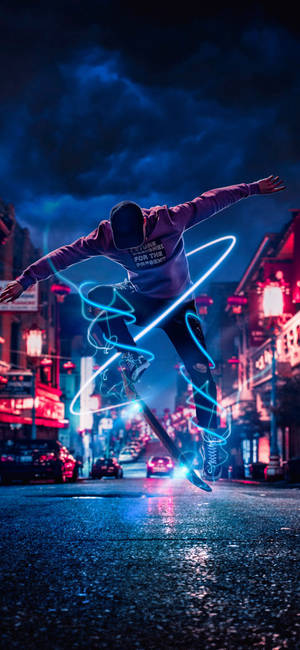 光影运动摄影滑板iPhone — 酷炫 iPhone 壁纸