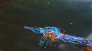CSGO壁纸，拥有精彩的艺术设计和步枪上的发光效果。 — 1600x900 壁纸