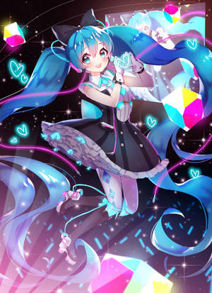 美丽的HD初音未来粉丝艺术壁纸 — OnePlus Pad 3 壁纸
