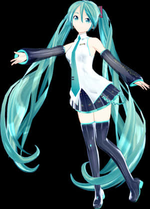 Miku Hatsune V3 Mmd H - 初音未来PNG透明背景