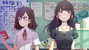 动漫女同性恋女学生壁纸