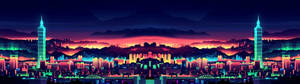 3840x1080高清双屏城市艺术