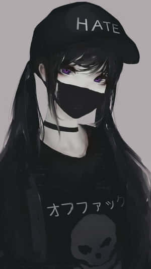 双马尾女孩暗黑风动漫头像