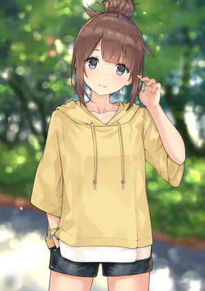 动漫女孩连帽衫图片 — 可爱动漫女孩 壁纸