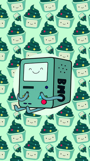 可爱粉绿BMO — 霓虹绿美学 壁纸