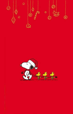 史努比圣诞红围巾壁纸