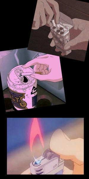 啤酒与香烟复古动漫美学